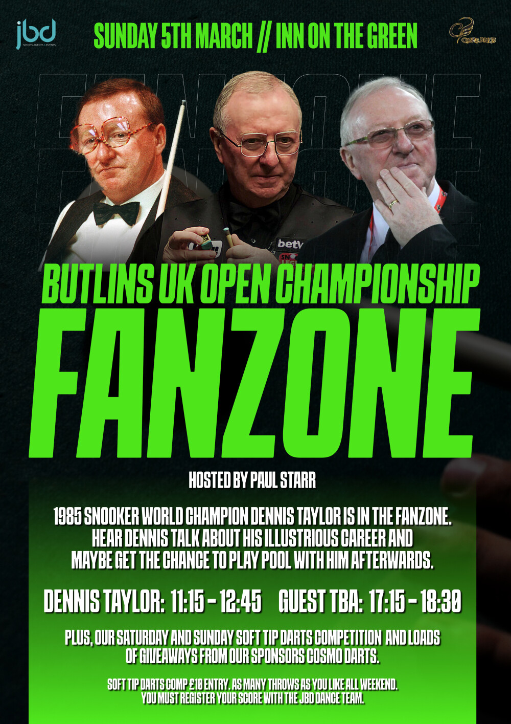 Butlins UK Open Championship Fanzone with Dennis Taylor