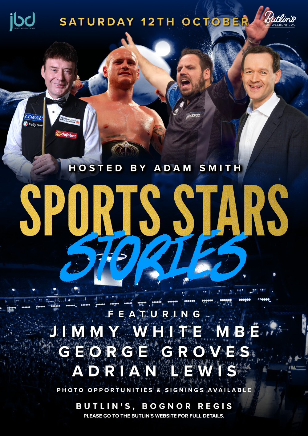 Sports Stars Stories featuring Jimmy White MBE, George Groves & Adrian Lewis